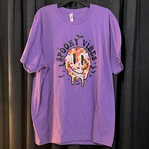 Bella Canvas Purple Kids T-Shirt with Spooky Design